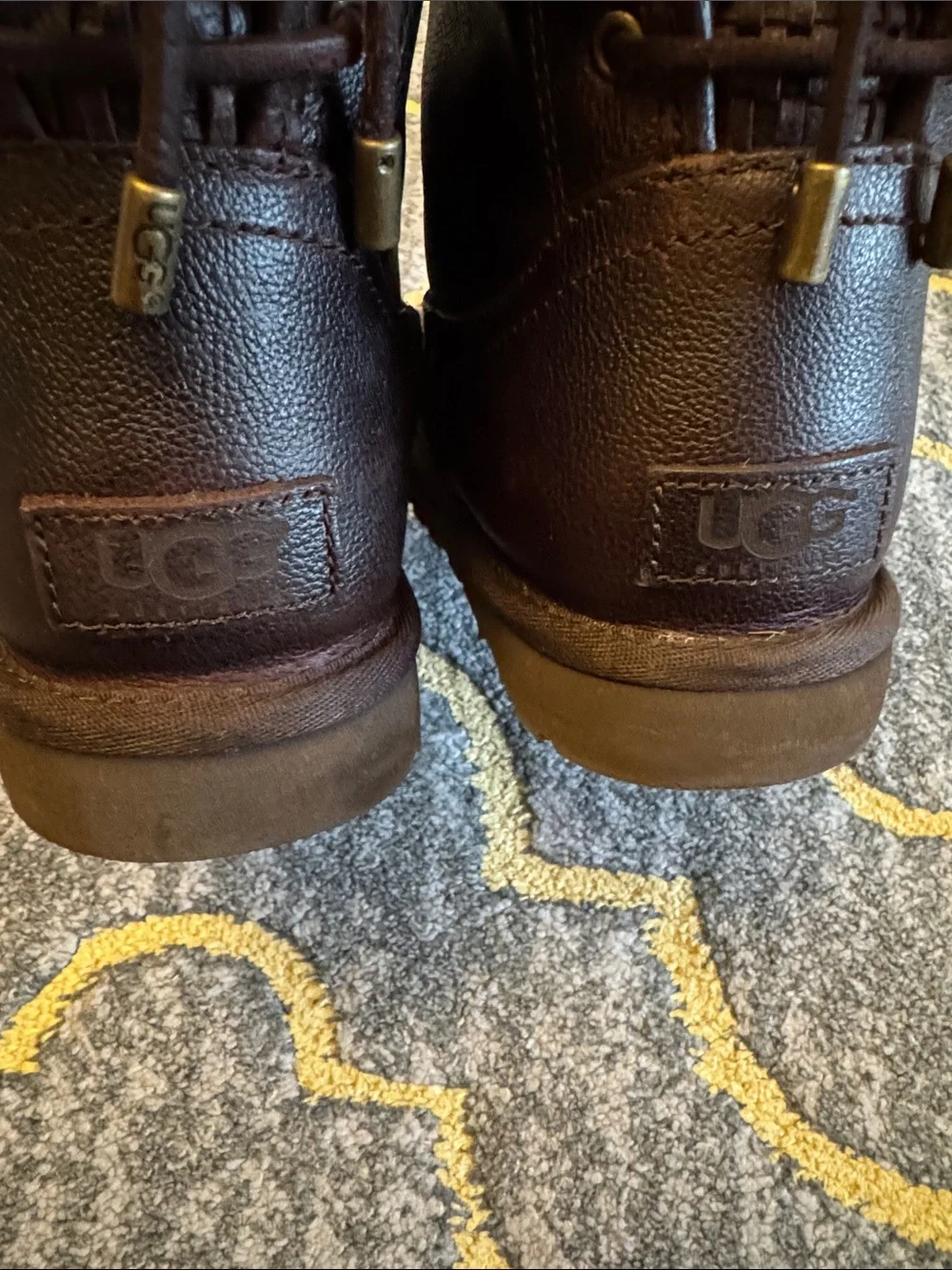 UGG Chocolate Brown Shearling Mid-Calf Boots
